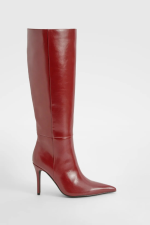 Stiletto Pointed Knee High Boots