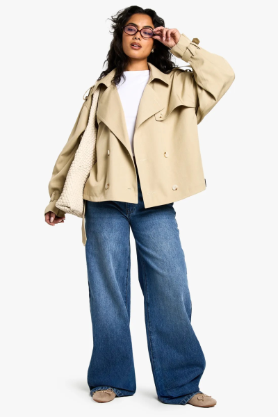 Product Short Belted Trench Coat