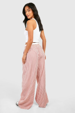 Petite Contrast Waistband Pinstripe Trouser