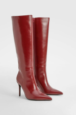 Stiletto Pointed Knee High Boots