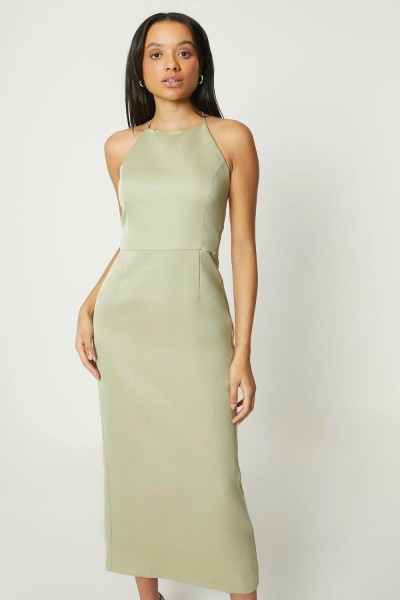 Product Debut London by Coast Halterneck Satin Column Bridesmaids Dress