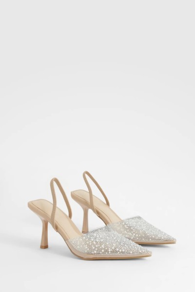 Product Pearl Embellished Slingback Court Heels